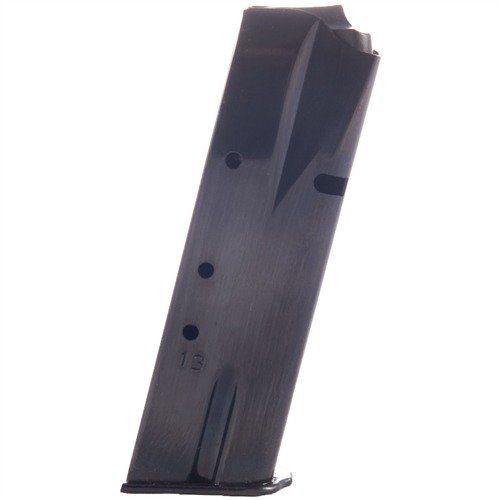 BROWNING HI-POWER 9MM MAGAZINES by MEC-GAR offer durability with certified carbon steel, seamless TIG welded construction, and a 13-round capacity for reliable performance.
