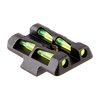 HIVIZ LITEWAVE Rear Sights enhance durability and light gathering with a unique design, available in 6.1mm and 6.5mm for various Glock models, including red, green, and black LitePipes.