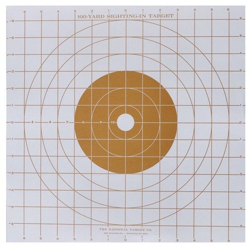 SIGHT-IN-TARGETS ST-3 offers high visibility with a brilliant red bull, a grid for sight adjustments, and 100 targets for precise shooting and sight alignment.