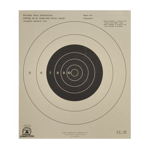 B-16 25-YARD SPECIAL SLOW FIRE TARGETS are perfect for all shooting levels, featuring a clear design with 7-10 rings for precision aiming and performance.