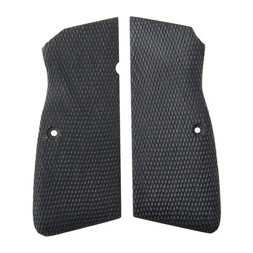 BROWNING HI-POWER COMBAT GRIPS offer improved comfort with Thin or Palmswell options, featuring durable Westinghouse Micarta and secure 18 lpi checkering for optimal grip.