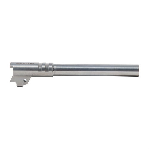 NOWLIN 45ACP 1911 Match Barrel offers super match-grade accuracy, ultra-smooth rifling, and enhanced gas seal for reduced fouling and longer barrel life.