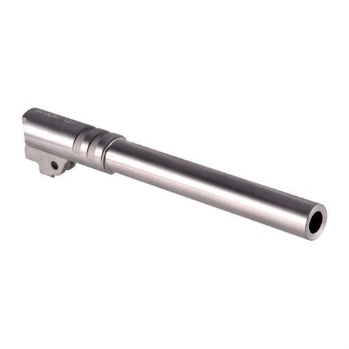 Nowlin 9MM stainless steel 1911 match barrel features ultra-smooth rifling for superb accuracy, enhanced gas seal, and easy fitting for maximum performance.