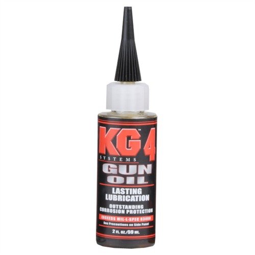 KG4 GUN OIL offers exceptional corrosion protection, easy cleaning, and improved firearm function with a convenient applicator for precise use.