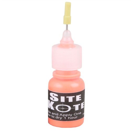 SITE KOTE allows quick color changes for sights, enhancing focus and acquisition; flexible, durable paint with easy application for all weapons.