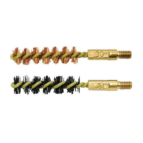 Otis 30 Caliber Bore Brush 2PK features Tufcor® core wire for corrosion resistance, superior bristle retention, and precision cleaning with caliber-specific design.
