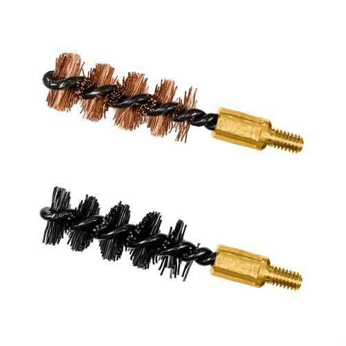 Otis 410 Gauge Bore Brush 2PK features Tufcor® core wire for corrosion resistance, superior bristle retention, and caliber-specific precision cleaning.