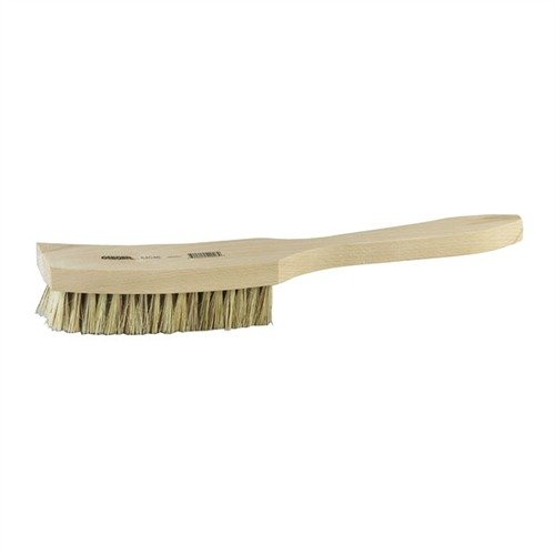 The RINSE TANK BRUSH from OSBORN MANUFACTURING features natural fiber bristles, ideal for effective cleaning in rinse tanks, making your bluing process smoother.
