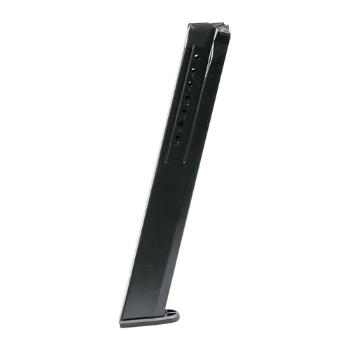 RUGER SR9® steel magazines offer reliable 9mm performance, durable heat-treated carbon steel construction, and options for 17 or 32-round capacity.
