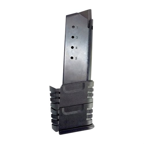 This 8-round Springfield XD-S steel magazine features a durable heat-treated carbon steel body and black-oxide finish, ideal for everyday carry and reliability.