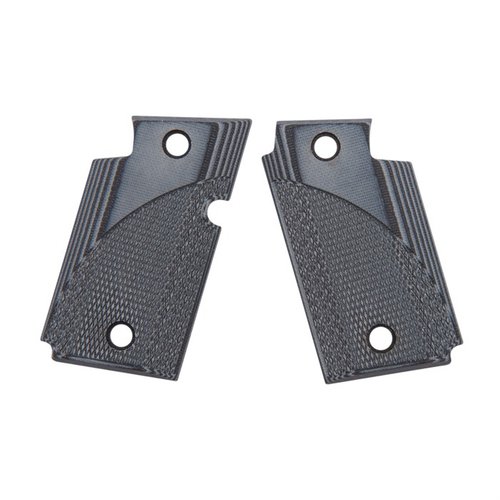 Enhance your SIG 938 with durable G-10 Tactical Pistol Grips featuring a stylish gray/black checkered finish for improved grip and longevity.