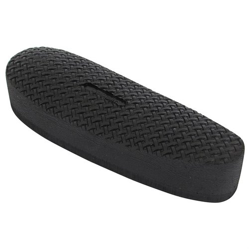 D750B Decelerator Recoil Pad features soft Decelerator rubber, smooth sides, and tapered ribbing for superior recoil absorption in a classic black design.