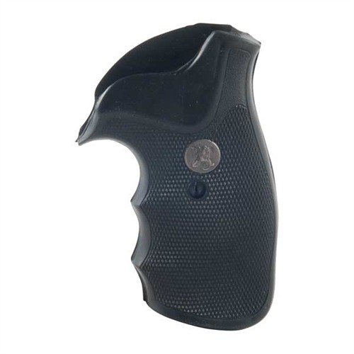 PACHMAYR's DECELERATOR™ GRIPS enhance shooting comfort by absorbing recoil with Decelerator rubber, while finger grooves provide superior control for Smith & Wesson 'N' Round Butt.