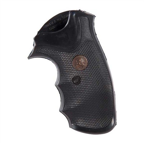 Pachmayr's GRIPPER handgun grips offer a no-slip grip and contoured finger grooves for accuracy, ensuring durability with molded black neoprene rubber.