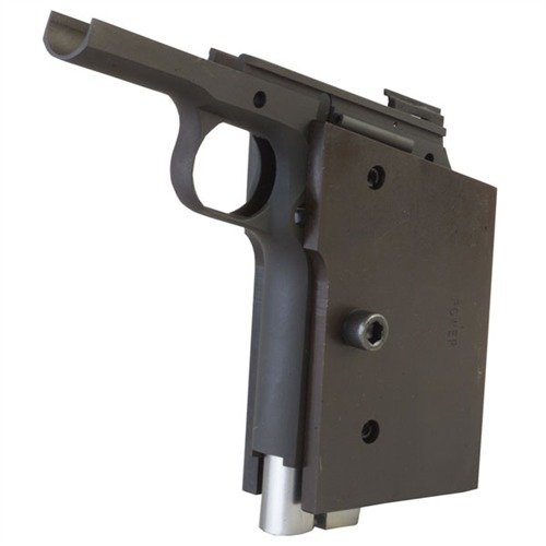 Set prevents frame damage during fitting, provides a sturdy guide for stippling, and fits all 1911 Auto frames with adjustable magazine well support.