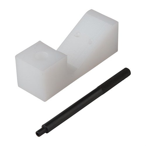 Gas Block Assembly Fixture w/ Roll Pin Starter simplifies gas tube installation and roll pin insertion, ensuring precise alignment and secure fitting for your firearm.