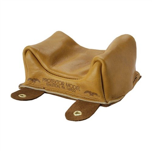 NO. 9 Large Owl Ear Front Bag features smooth, top grain leather for stability, sueded bottoms for grip, and a spacious design for sporter and varmint forends.