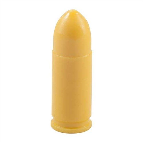 SAF-T-TRAINERS 9mm Luger dummy rounds are brightly colored for easy identification, ensuring safe training without confusion with live ammunition.