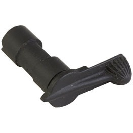 AR-15 STAR SAFETY SELECTOR features a round thumb pad for quick, positive operation, ideal for use with gloves, made from durable 4140 steel with a matte finish.