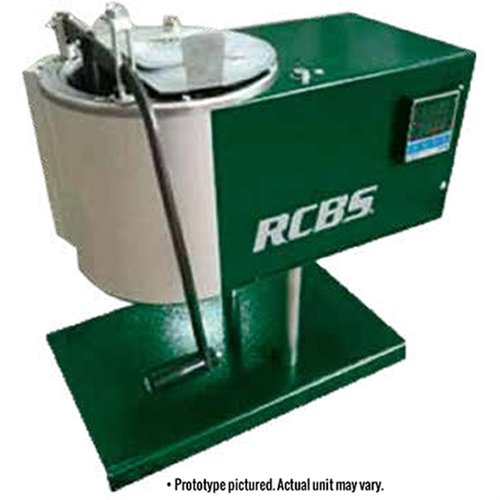 RCBS Pro-Melt-2™ furnace offers programmable temperature control, 25 lb. capacity, bottom pour spout for easy dispensing, and a steel safety cover for secure melting.