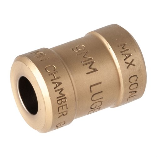 RCBS Pistol Chamber Gauge ensures your 9mm Luger rounds meet specs, checking case length and diameter for a proper fit in your pistol's chamber.