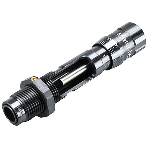 MATCHMASTER COMPETITION SEATER DIES offer a micrometer adjustable seater, a free-floating self-centering system, and a bullet loading window for precise, easy bullet seating.