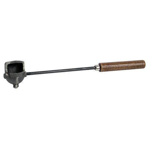 RCBS Lead Dipper offers a large-capacity bowl for easy scooping and stirring, with a tapered spout for sprue holes and a solid hardwood grip, 11-1/2