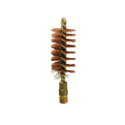 Dewey's Shotgun Bronze Bore Brush features durable bronze bristles and brass cores, fitting standard shotgun threads for effective cleaning with Dewey Rods.