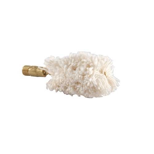 DEWEY Shotgun Bore Mops are made of 100% cotton with durable brass cores and couplings, fitting standard 5/16-27 shotgun rod threads for effective cleaning.