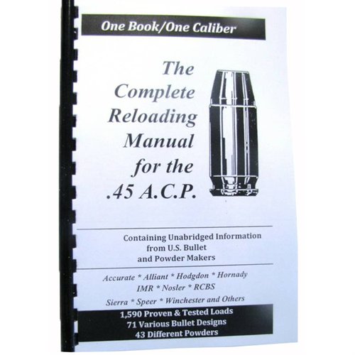 LOADBOOK-45 ACP offers essential reloading info for all skill levels, featuring accurate data from top brands, and a user-friendly spiral-bound design.
