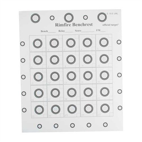 RBA Rimfire Targets come in a 25 pack, featuring 25 record bulls and multiple sighter bulls, printed on heavy stock for durability and precision shooting.