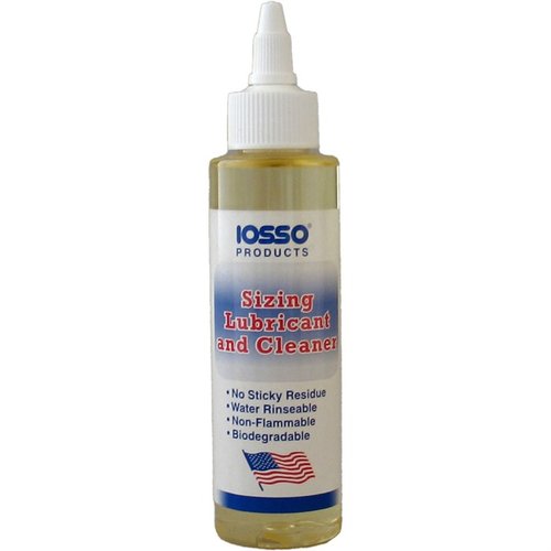 Iosso Sizing Lubricant cleans and lubricates cases in one step, is biodegradable, water soluble, and enhances tumble polishing for efficient reloading.