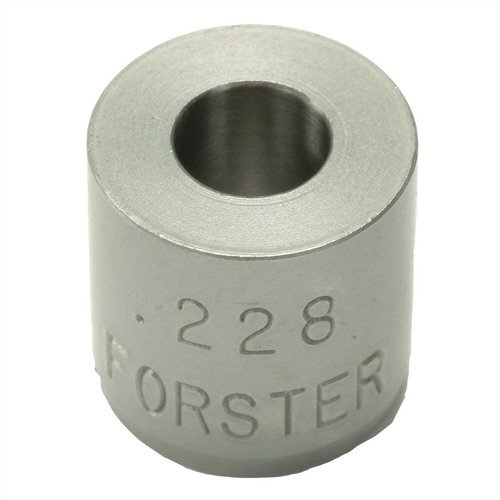 Forster Bushing Bump Neck Sizing Bushings, .229 diameter, are cryogenically treated for durability and precision, designed for use with Forster Precision Plus Dies.