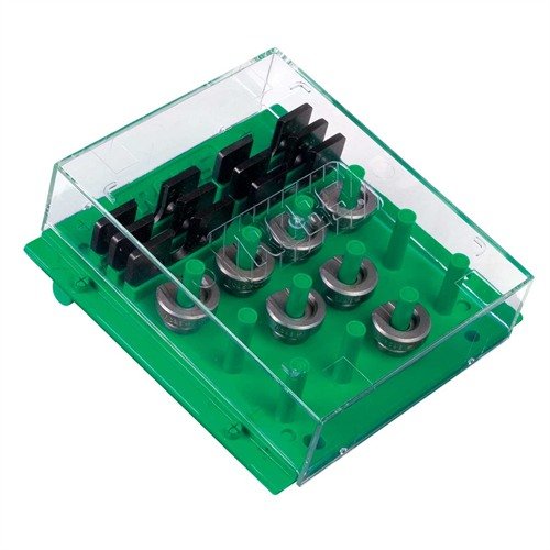 RCBS Shell Holder Rack keeps your shell holders organized with 12 positions, a clear cover for visibility, and versatile wall or bench mounting options.