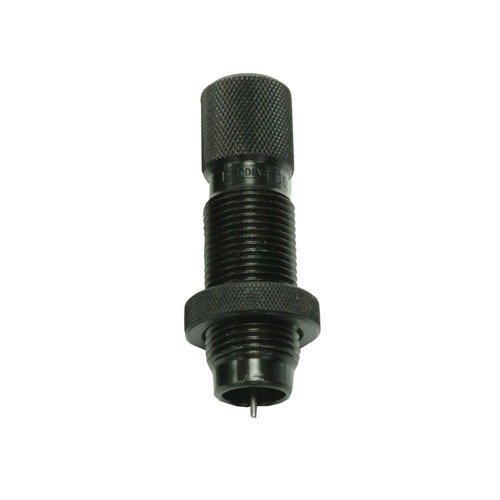 Redding Small Decapping Die efficiently deprimes and cleans cases from .22 to .50 caliber, accommodating lengths up to 2.5 inches with optional rods for smaller calibers.