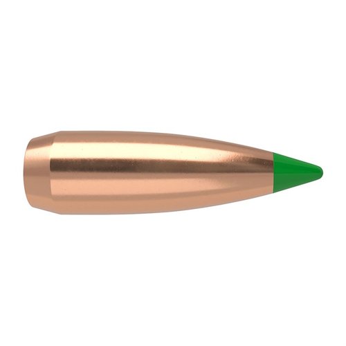 Nosler Ballistic Tip 30 Caliber bullets feature a polymer tip for rapid expansion, a uniform thickening for energy transfer, and match-grade accuracy for hunters.