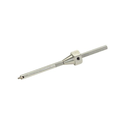GEN II Universal Flashhole Deburring Tool offers stainless steel durability, chip clearance slots, and a comfortable handle for easy burr removal in new brass.