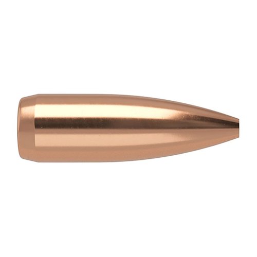 Nosler Custom Competition 22 Caliber HPBT bullets offer unmatched accuracy, reduced drag, and exceptional flight with a hollow point and boat-tail design.
