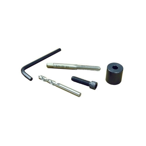 Redding Stuck Case Removal Kit provides everything needed for easy stuck case extraction, including drill bit, tap, bolt, spacer block, and wrench with clear instructions.