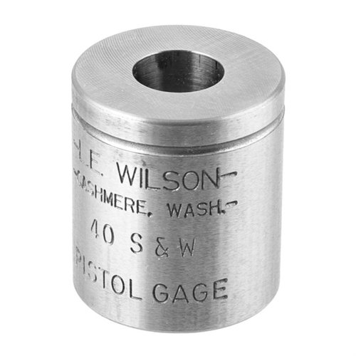 WILSON Pistol Max Gage ensures precise measurement of critical case dimensions, preventing oversizing and enhancing your reloading accuracy for 40 S-W.
