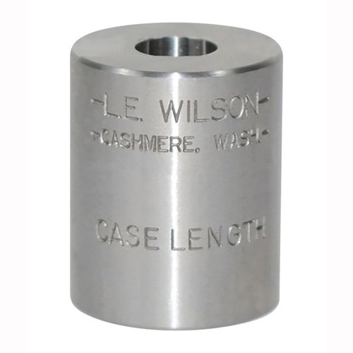 L.E. Wilson Case Length Gage ensures precise measurement of 30 M1 Carbine cases, confirming they meet tolerance for optimal performance and reliability.