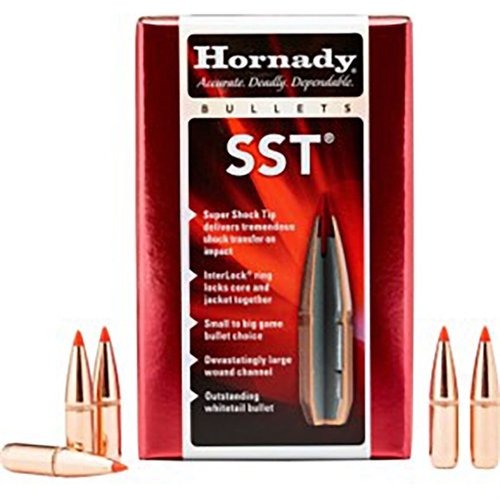 Hornady SST Bullets offer ultra-flat trajectories, rapid expansion, maximum energy transfer, surgical accuracy, and deep penetration with InterLock construction.