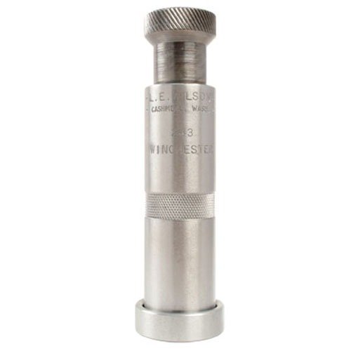 Wilson chamber type bullet seater ensures precise bullet and case alignment, capturing both for unmatched accuracy, perfect for benchrest shooters.
