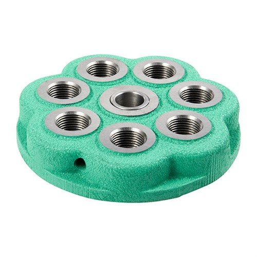 T-7 Turret Press od Redding nabízí sedm stanic, robustní litinovou konstrukci a přesné zarovnání pro efektivní a přesné nabíjení nábojů.