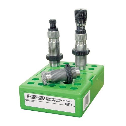 Redding's Competition Pro Carbide Die Set for .45 ACP offers precise sizing, dedicated bullet seating, and efficient crimping for progressive reloading machines.