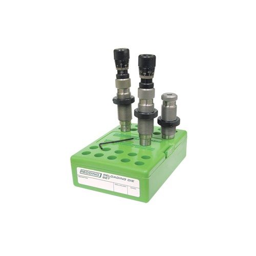 Redding Competition Bushing Neck Die Set ensures precise neck sizing with micrometer adjustments, full-length resizing, and a floating bullet seating system for accuracy.