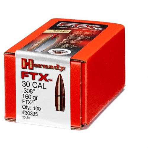 Hornady® FTX® 30-30 Winchester bullets offer patented Flex Tip® technology for safe tubular magazine use, reliable expansion, and exceptional accuracy.