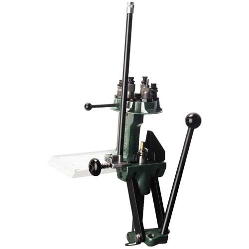 RCBS TURRET PRESS offers versatile single stage or progressive reloading, with a durable cast iron frame, six station turret head, and easy caliber changes.
