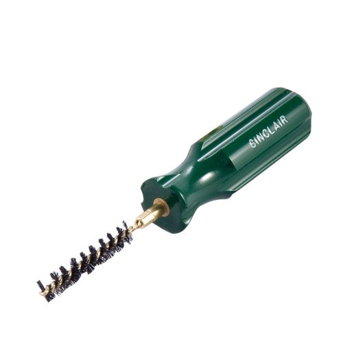 SINCLAIR Case Neck Brushes effectively clean case necks, featuring nylon bristles and a bronze core to prevent scratches, compatible with popular calibers.