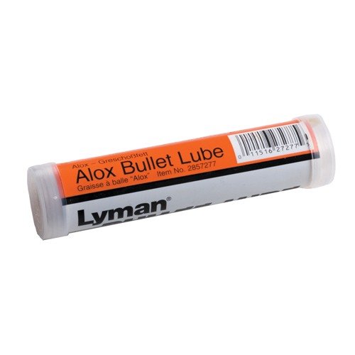 Lyman Alox Bullet Lube offers easy application, a thin protective film, and is safe for loads up to 2,000 fps without contaminating your powder.